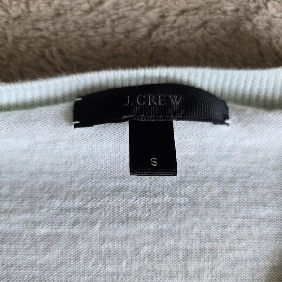 J. Crew light green merino wool cotton blend lightweight sweater size small - Picture 12 of 14